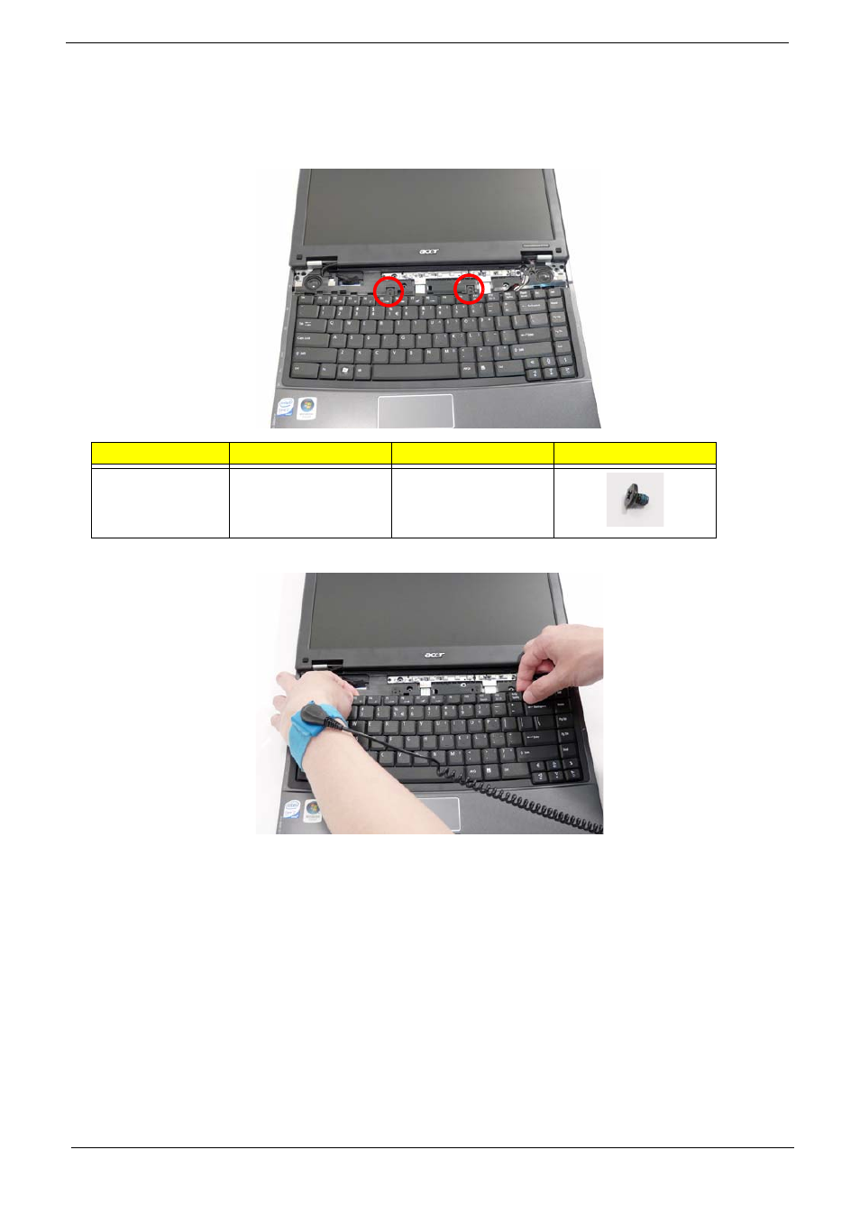 Removing the keyboard | Acer 4730 User Manual | Page 70 / 194
