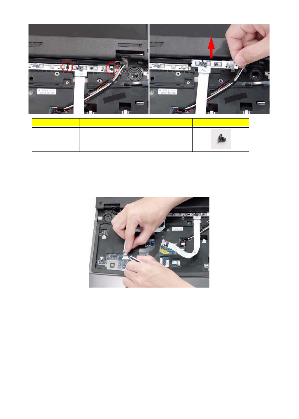 Removing the launch board | Acer 4730 User Manual | Page 72 / 194