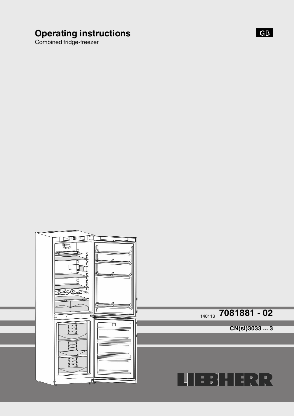 Liebherr CNsl 3033 Comfort NoFrost User Manual | 12 pages