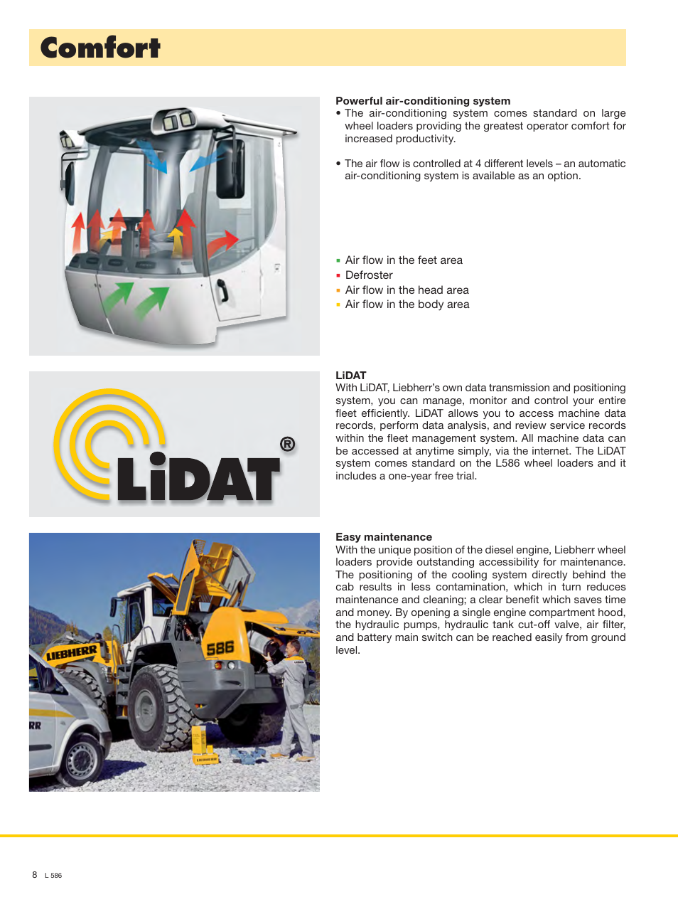 Comfort | Liebherr L 586 User Manual | Page 8 / 16