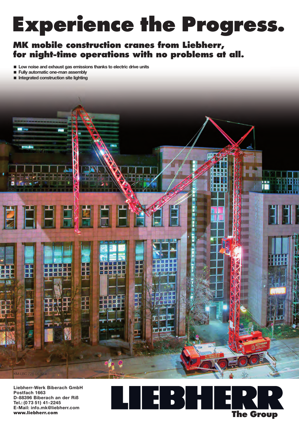 Experience the progress, The group | Liebherr MK 88 User Manual | Page 8 / 8