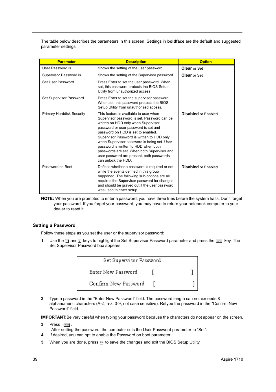 Acer 1710 User Manual | Page 48 / 118