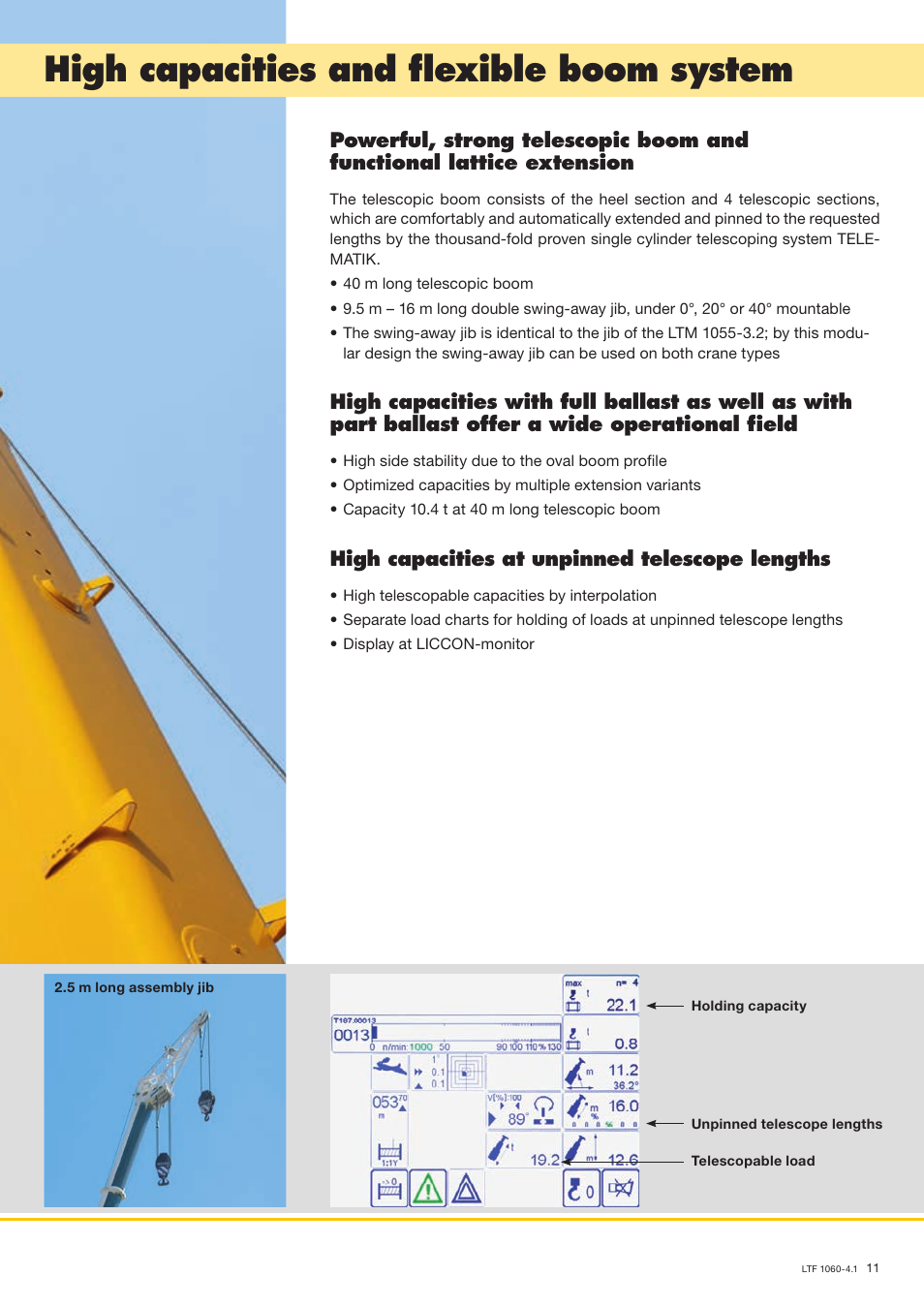High capacities and flexible boom system | Liebherr LTF 1060-4.1 User Manual | Page 11 / 16