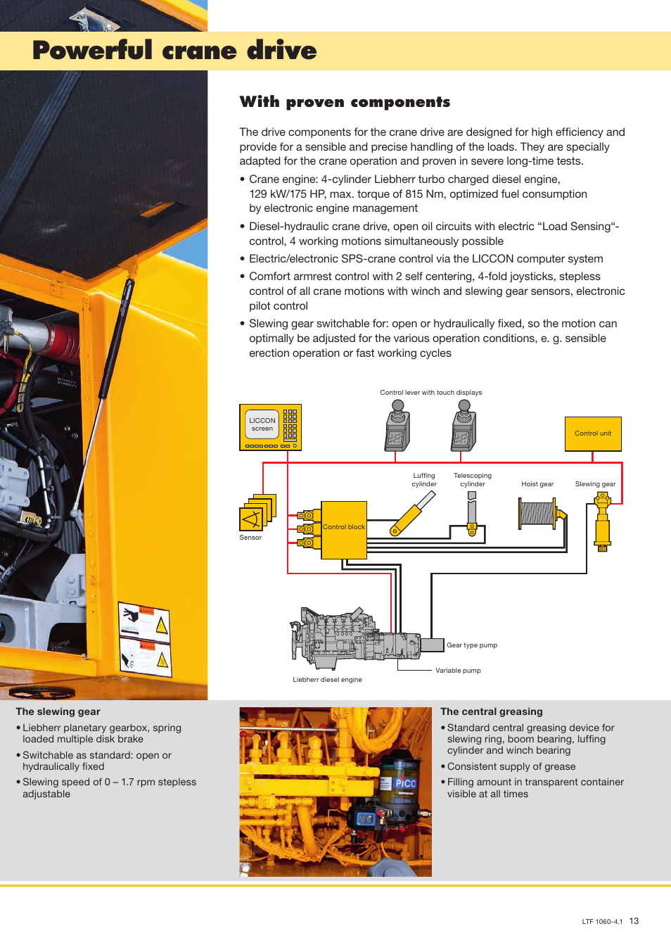 Powerful crane drive, With proven components | Liebherr LTF 1060-4.1 User Manual | Page 13 / 16