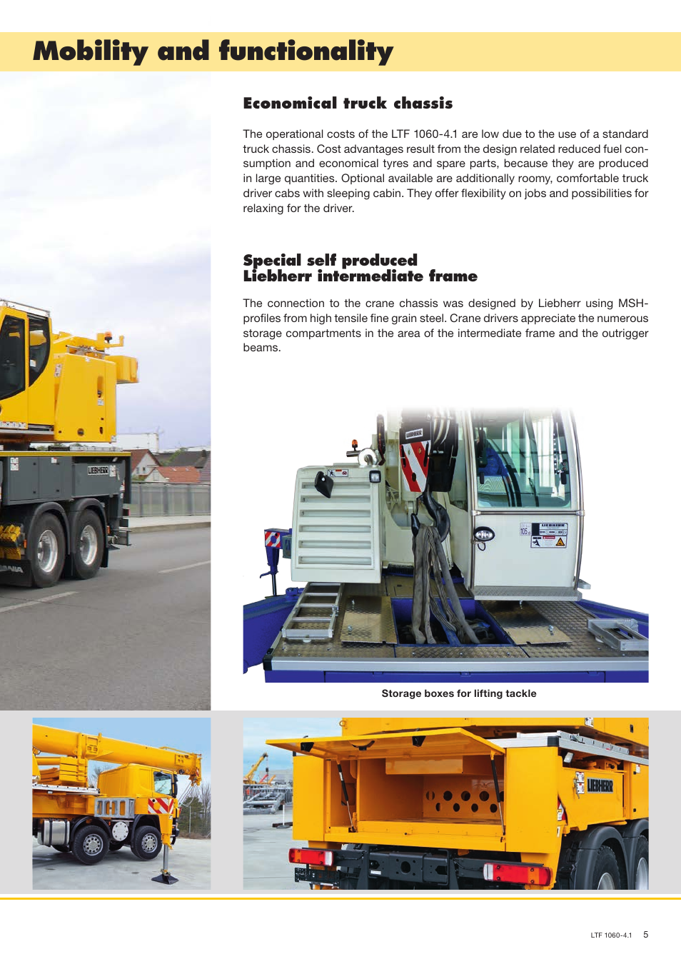 Mobility and functionality | Liebherr LTF 1060-4.1 User Manual | Page 5 / 16