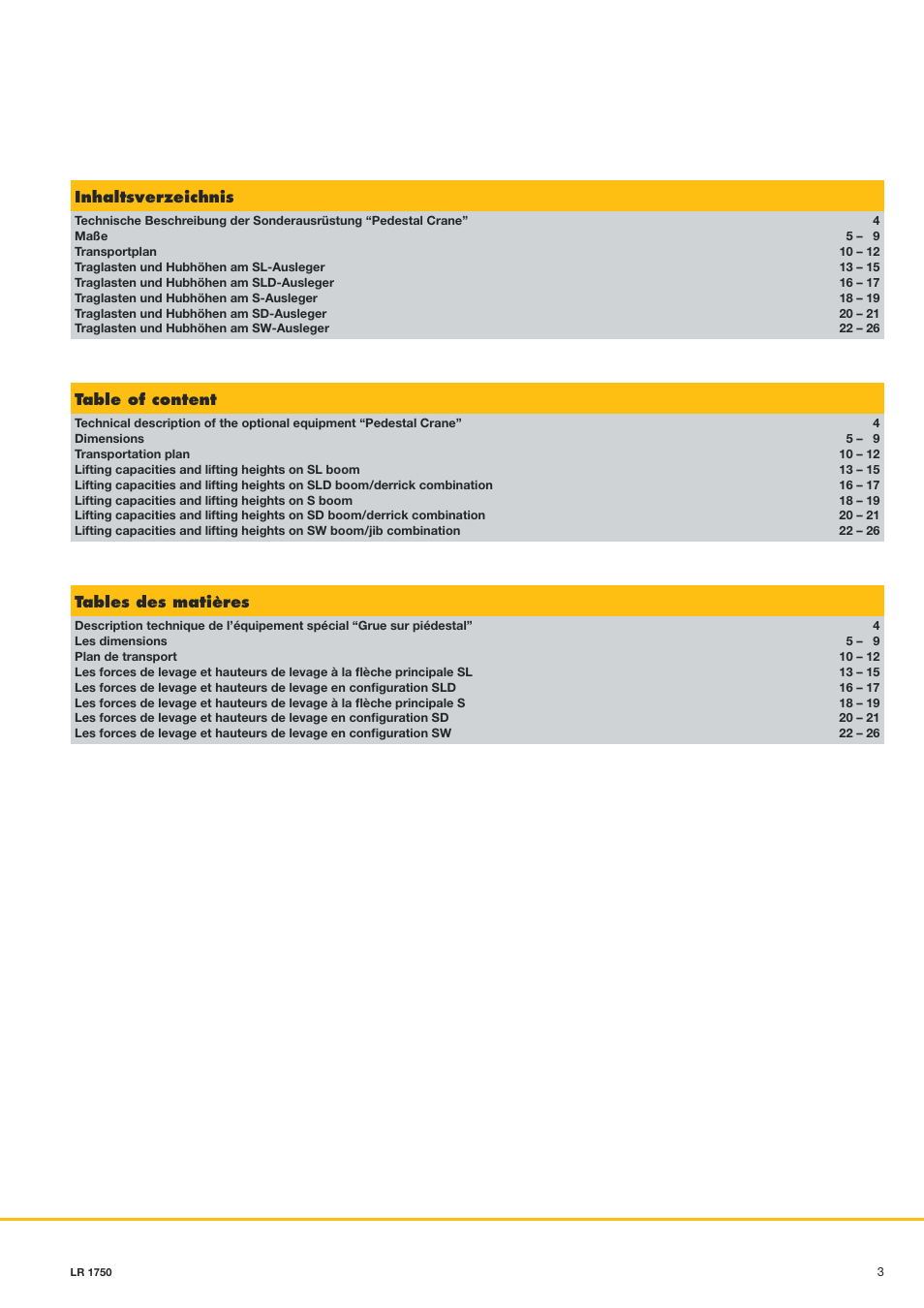 Liebherr LR 1750 User Manual | Page 3 / 28