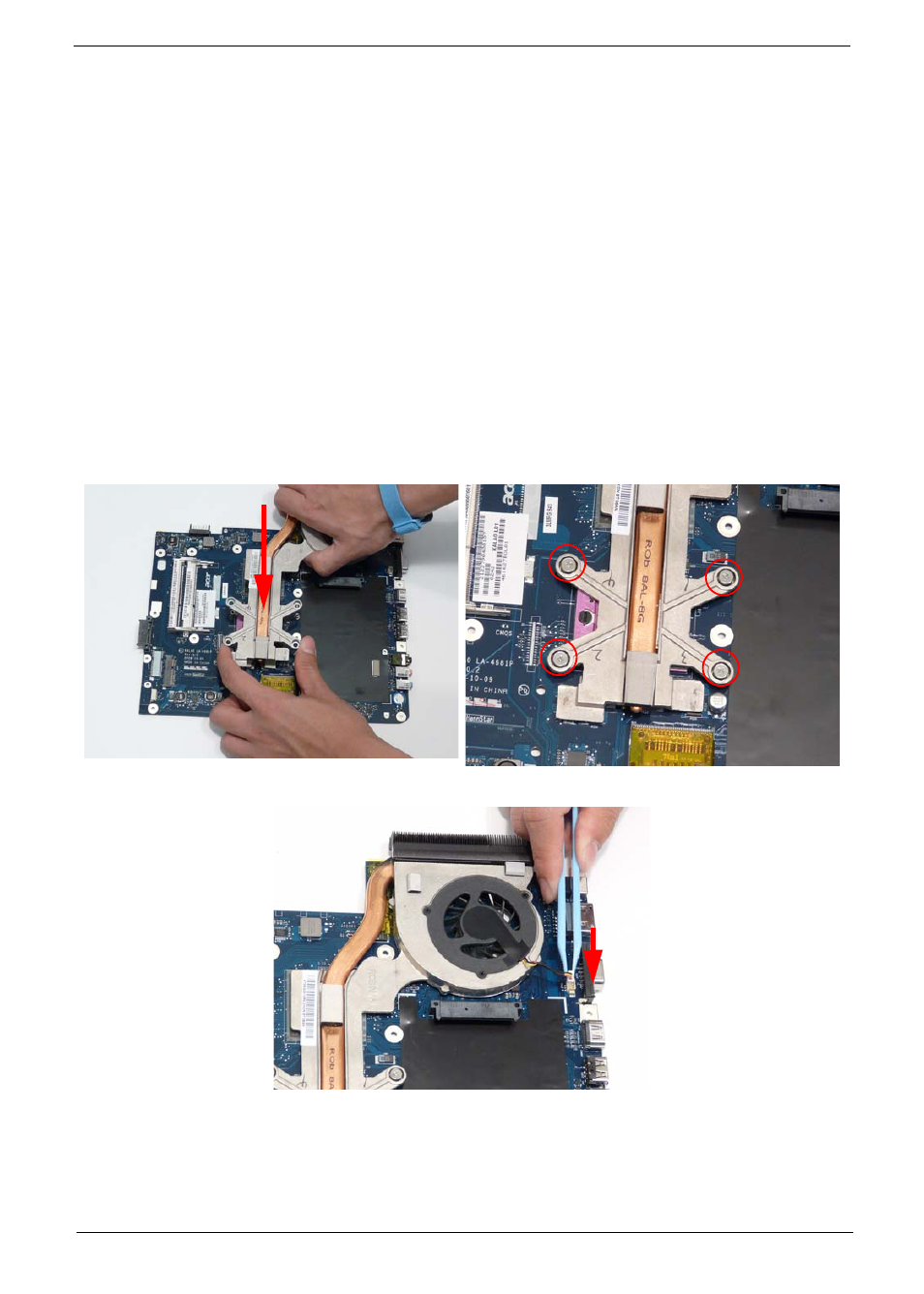 Replacing the thermal module | Acer 5737Z User Manual | Page 107 / 188