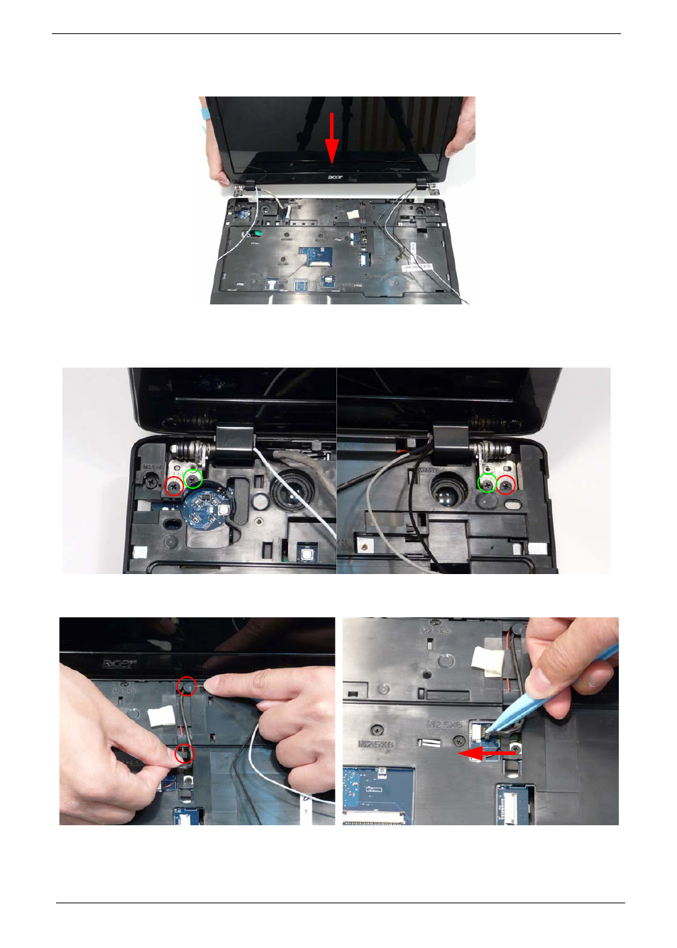 Replacing the lcd module | Acer 5737Z User Manual | Page 116 / 188