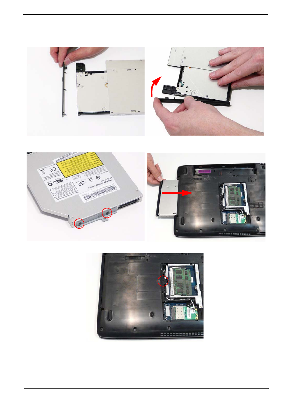 Replacing the odd module | Acer 5737Z User Manual | Page 125 / 188