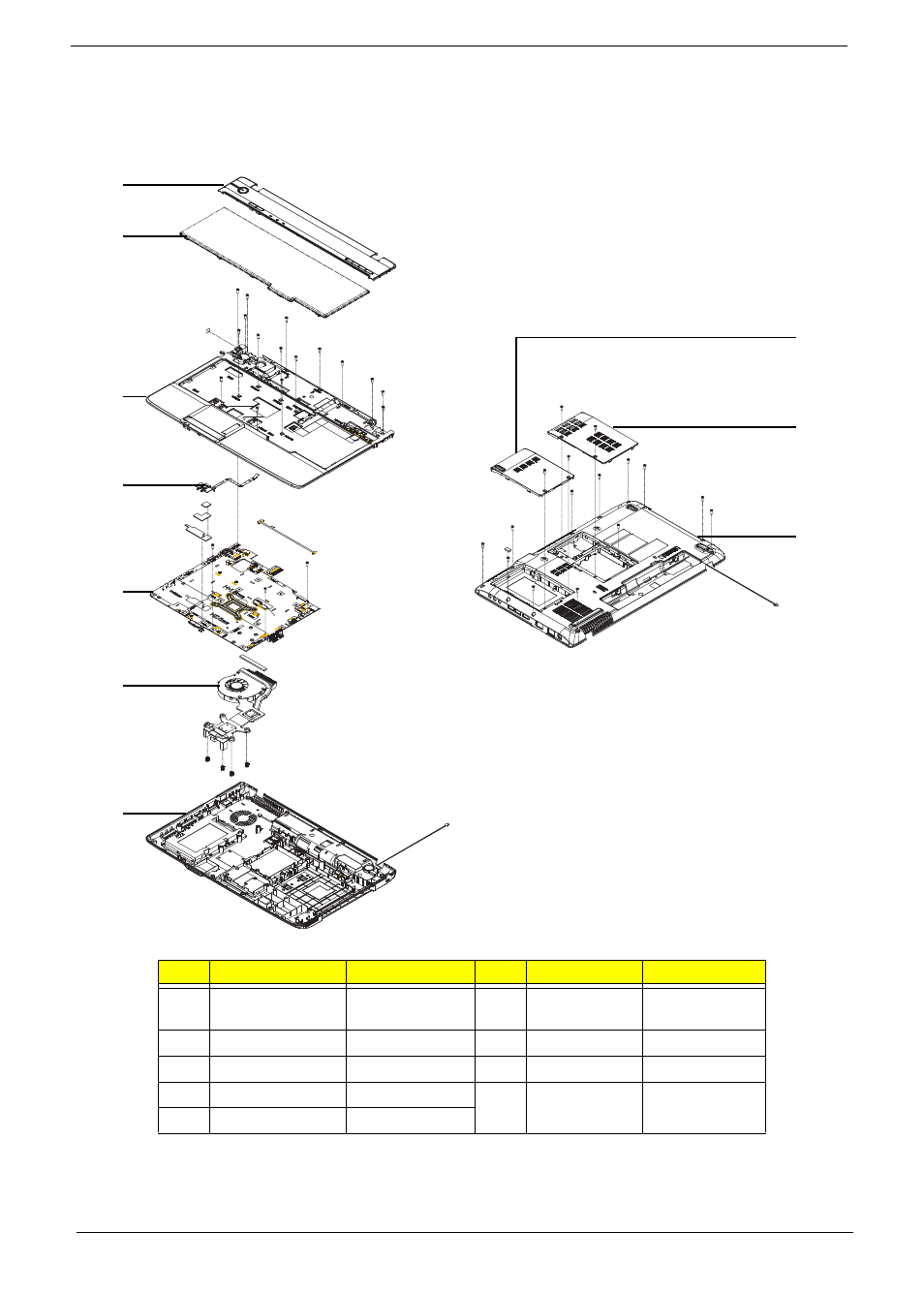 Aspire 5737z series exploded diagrams, Main assembly | Acer 5737Z User Manual | Page 156 / 188