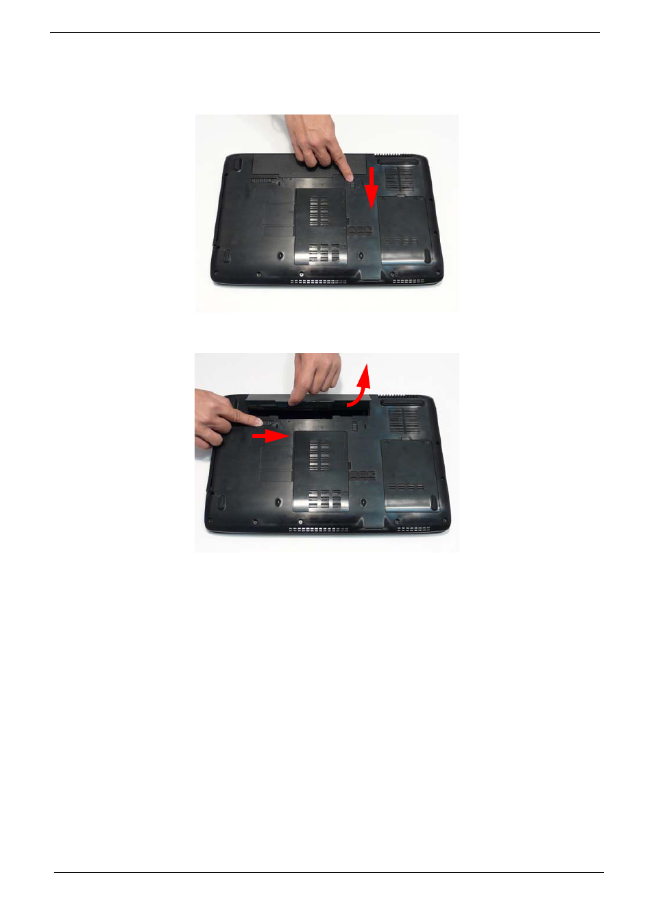 Removing the battery pack | Acer 5737Z User Manual | Page 54 / 188