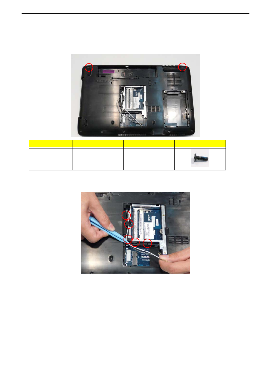 Removing the lcd module | Acer 5737Z User Manual | Page 71 / 188