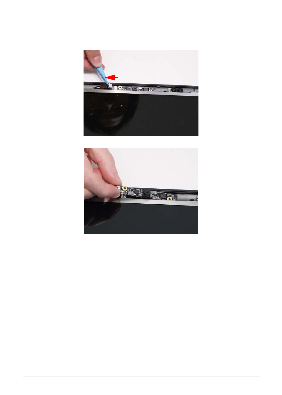 Removing the camera module | Acer 5737Z User Manual | Page 95 / 188