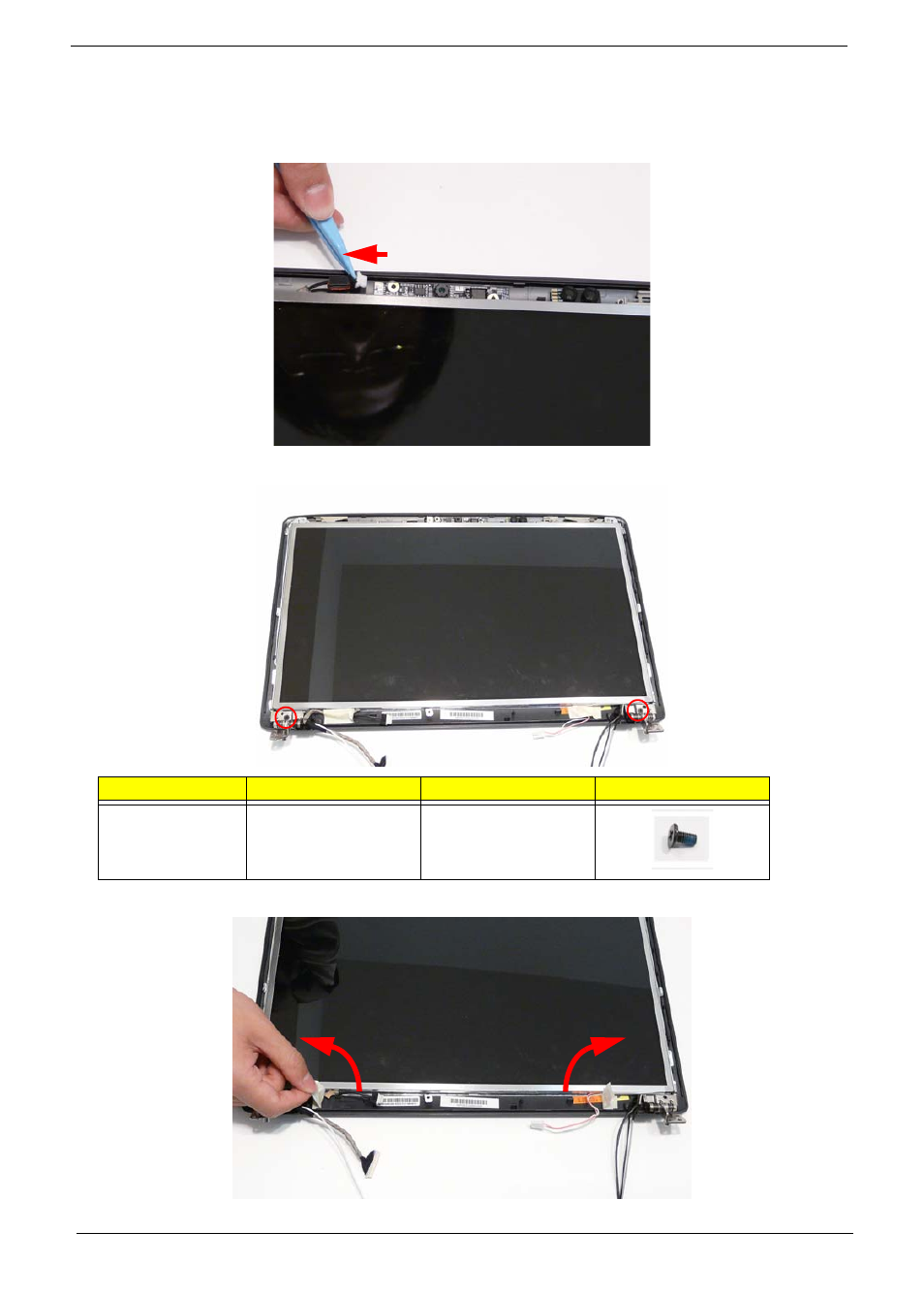 Removing the lcd panel | Acer 5737Z User Manual | Page 96 / 188