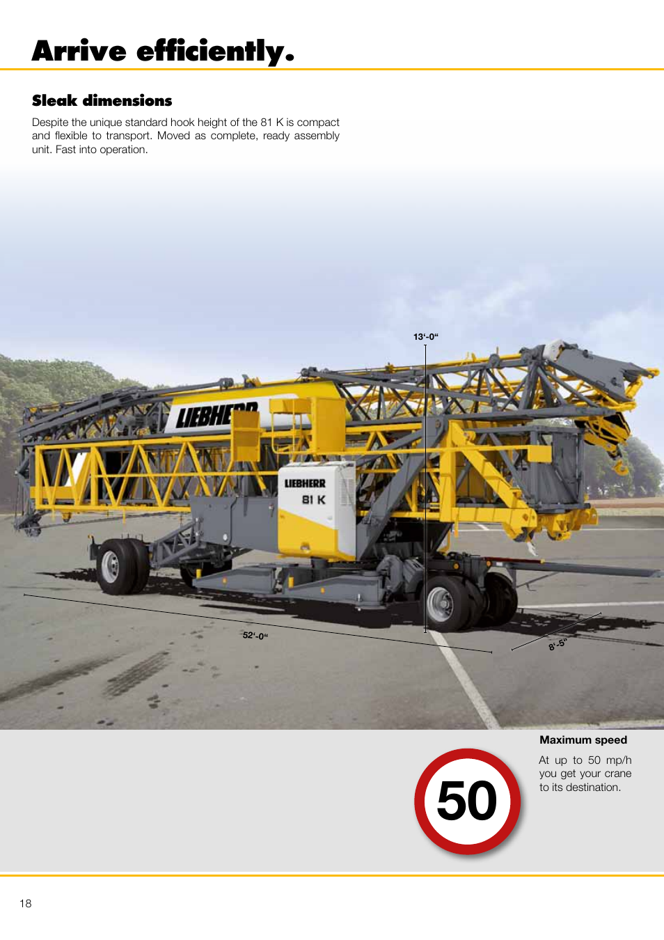 Arrive efficiently | Liebherr 81 K User Manual | Page 18 / 32