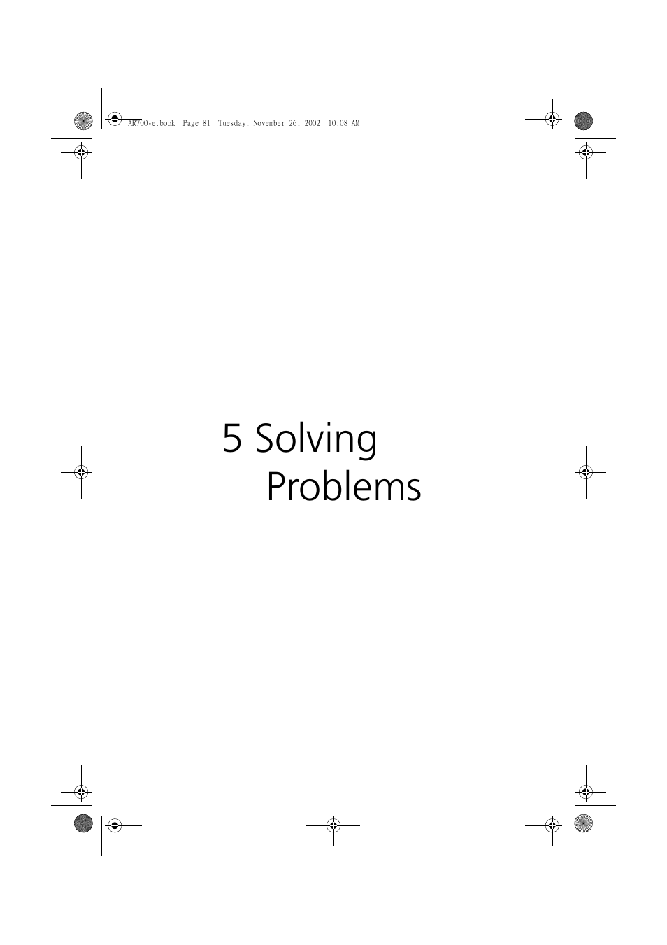 5 solving problems | Acer Altos R700 Series User Manual | Page 91 / 135
