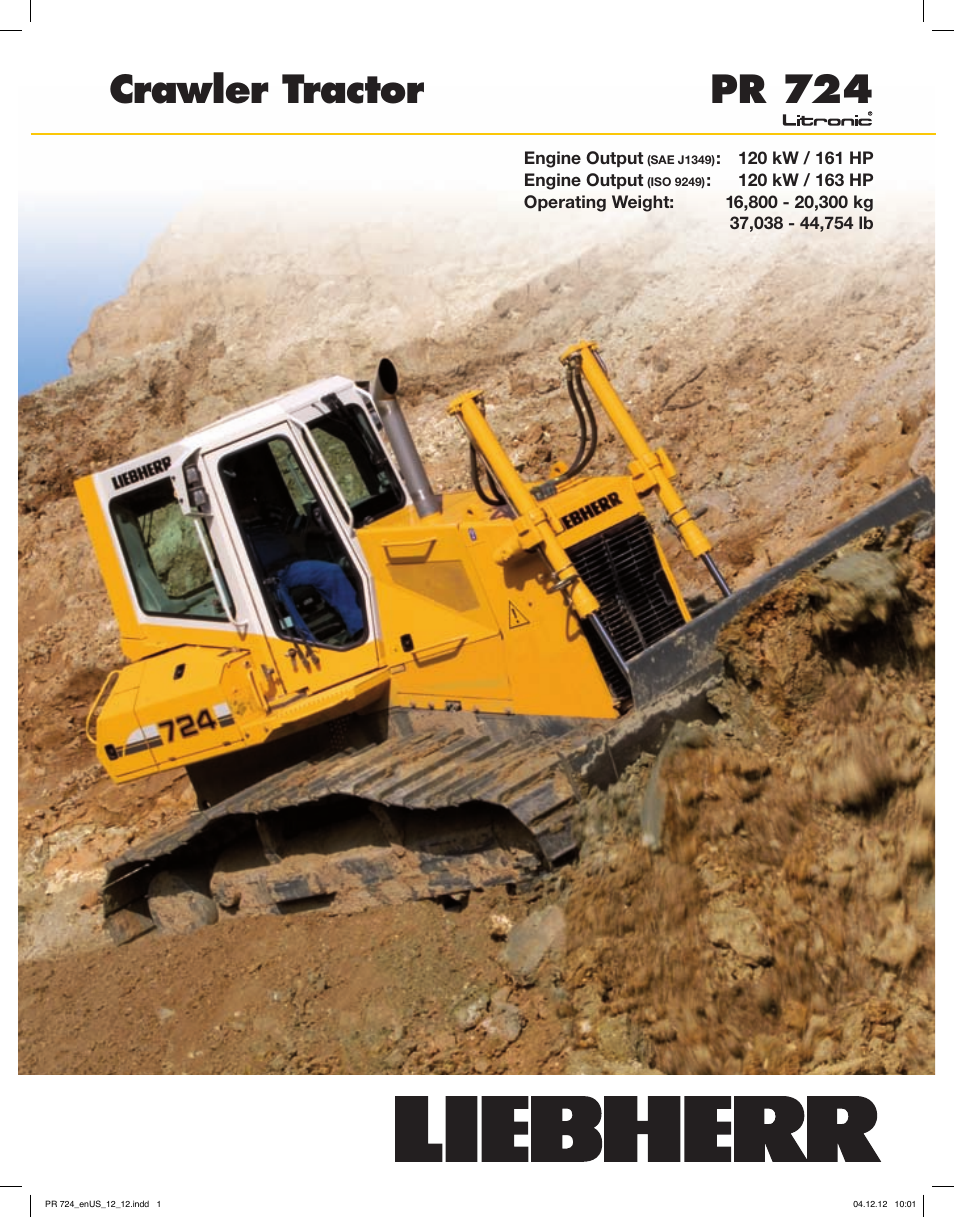 Liebherr PR 724 Litronic User Manual | 18 pages