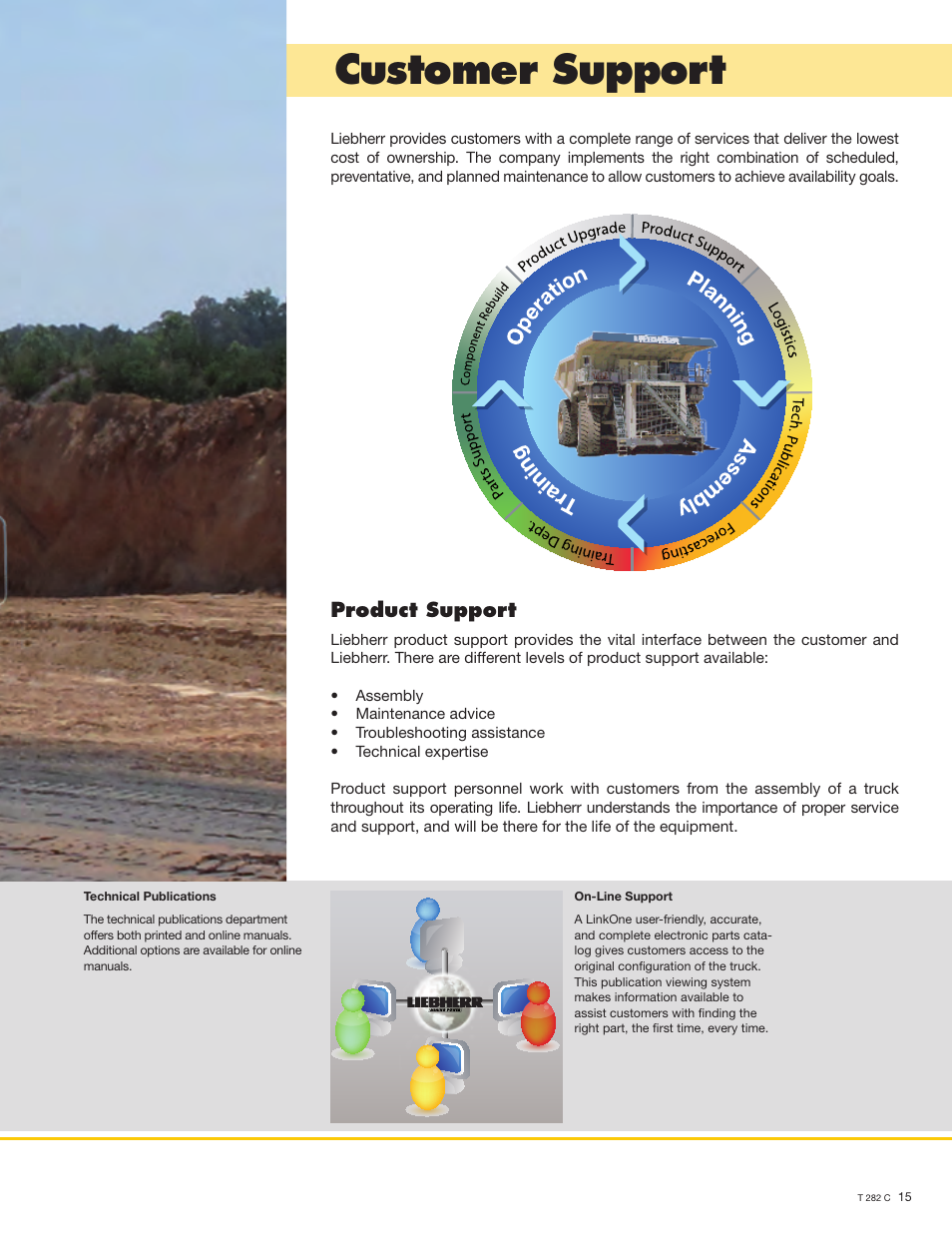 Customer support, Product support | Liebherr T 282 C User Manual | Page 15 / 22