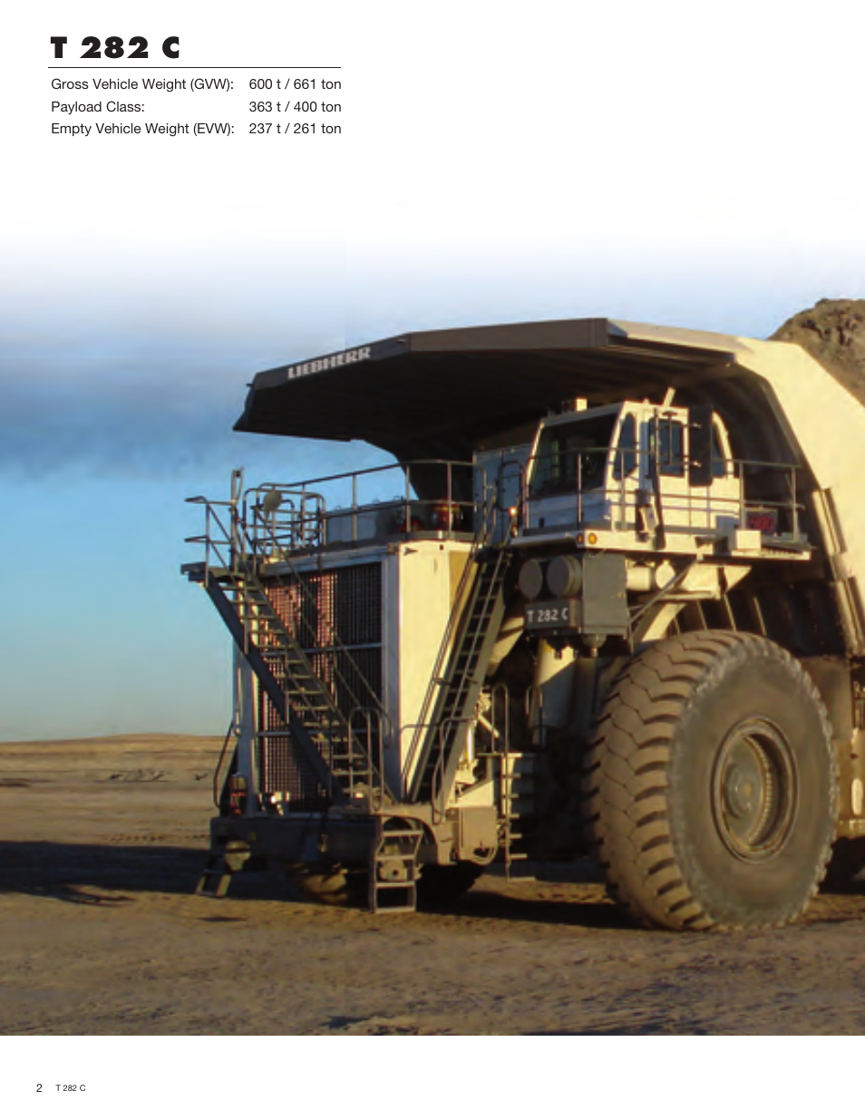 T 282 c | Liebherr T 282 C User Manual | Page 2 / 22