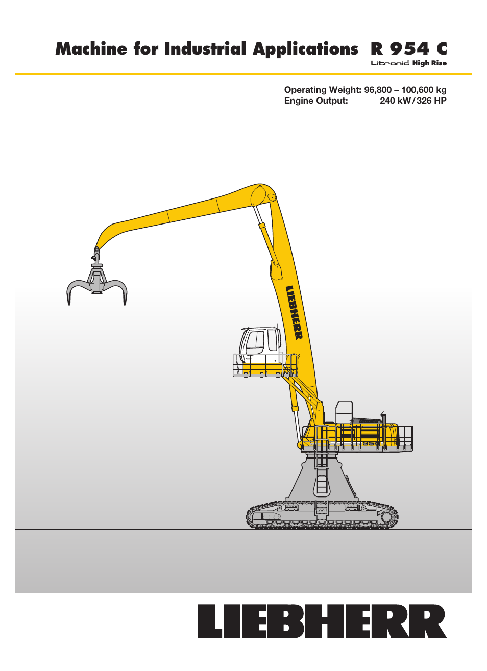 Liebherr R 954 C Litronic High Rise User Manual | 30 pages