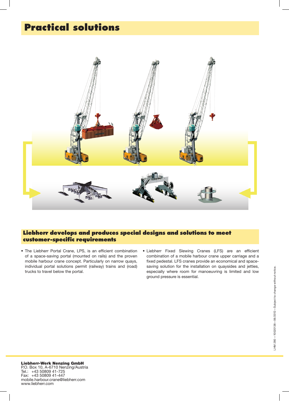 Practical solutions | Liebherr LHM 280 User Manual | Page 8 / 8