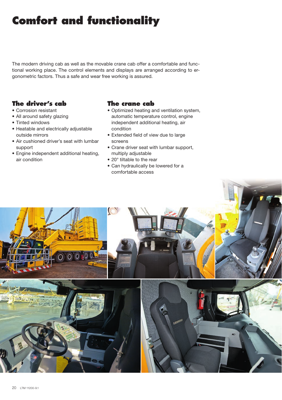 Comfort and functionality | Liebherr LTM 11200-9.1 User Manual | Page 20 / 24