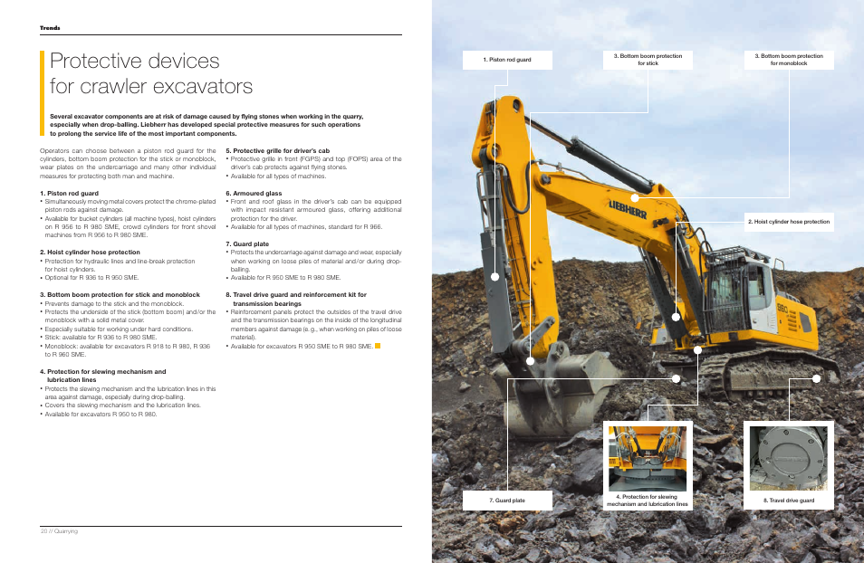 Protective devices for crawler excavators | Liebherr TA 230 Litronic User Manual | Page 11 / 25