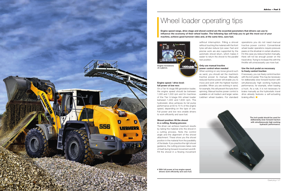 Wheel loader operating tips | Liebherr TA 230 Litronic User Manual | Page 14 / 25