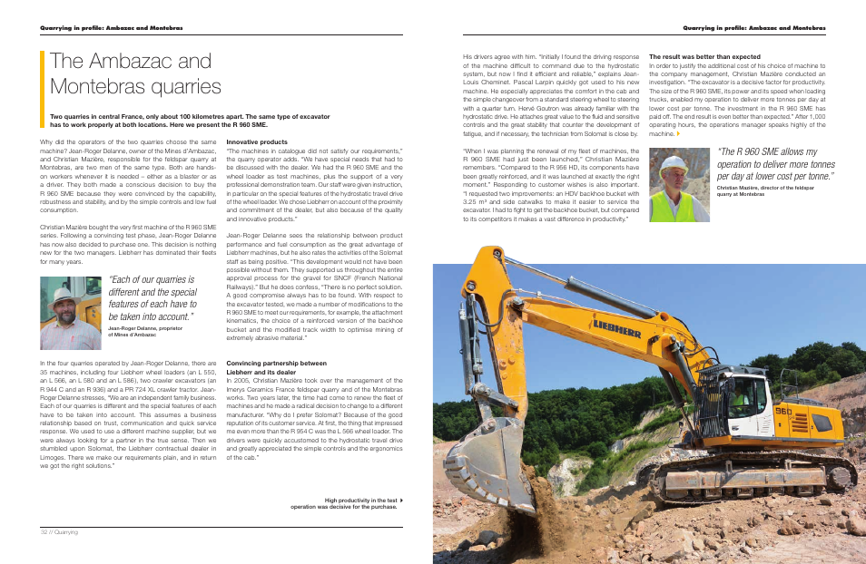 The ambazac and montebras quarries | Liebherr TA 230 Litronic User Manual | Page 17 / 25