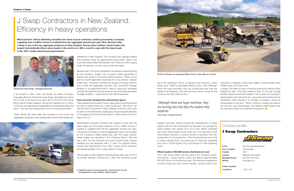 J swap contractors company profile | Liebherr TA 230 Litronic User Manual | Page 21 / 25