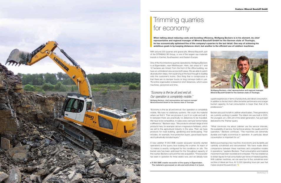 Trimming quarries for economy | Liebherr TA 230 Litronic User Manual | Page 3 / 25