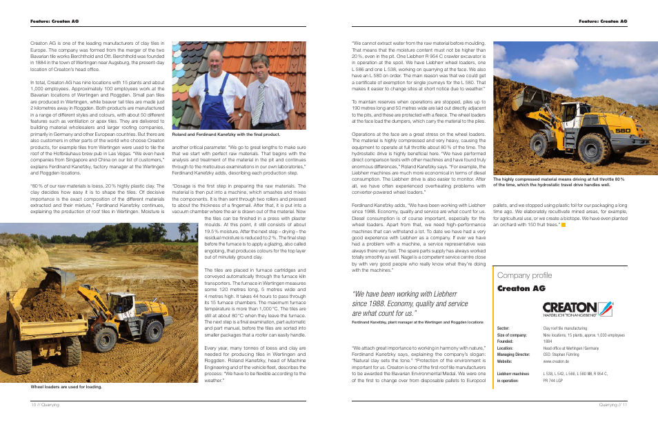 Company profile creaton ag | Liebherr TA 230 Litronic User Manual | Page 6 / 25