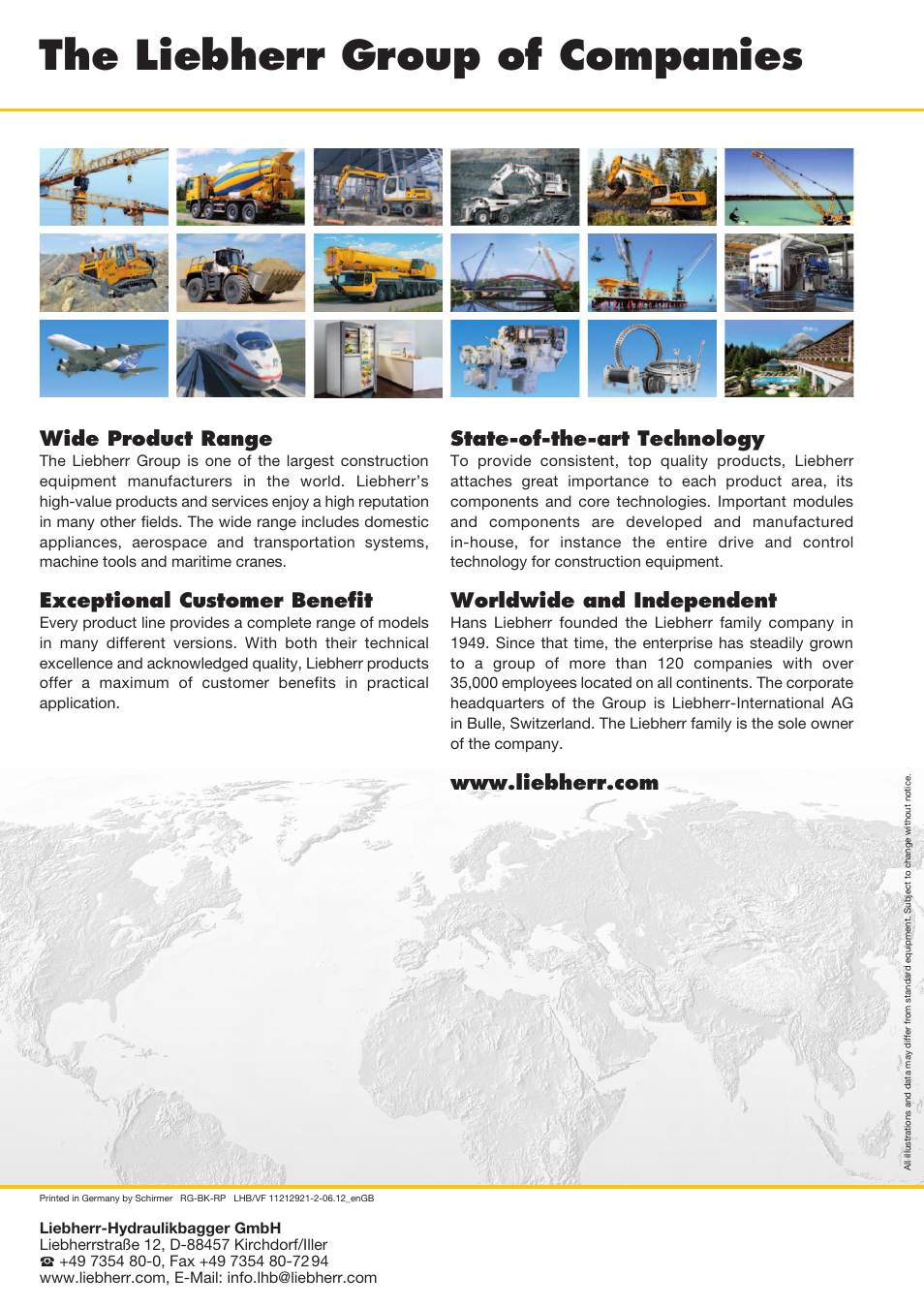 The liebherr group of companies | Liebherr LH 80 M Litronic User Manual | Page 16 / 16