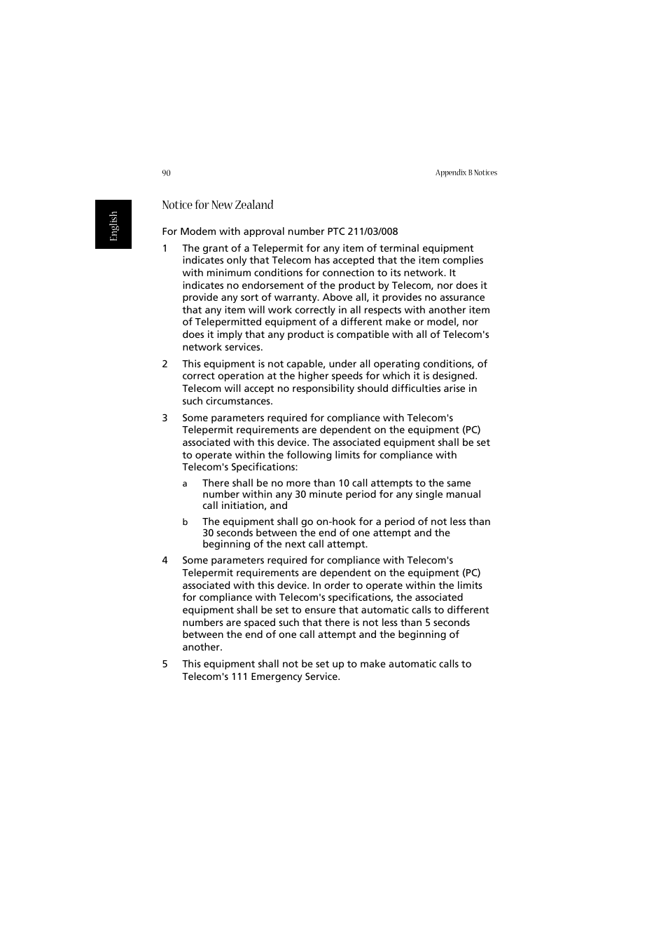 Notice for new zealand | Acer 2020 Series User Manual | Page 100 / 110