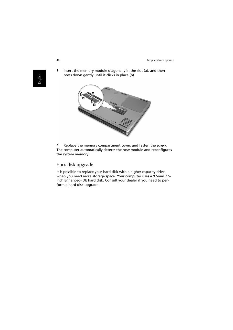 Hard disk upgrade | Acer 2020 Series User Manual | Page 58 / 110