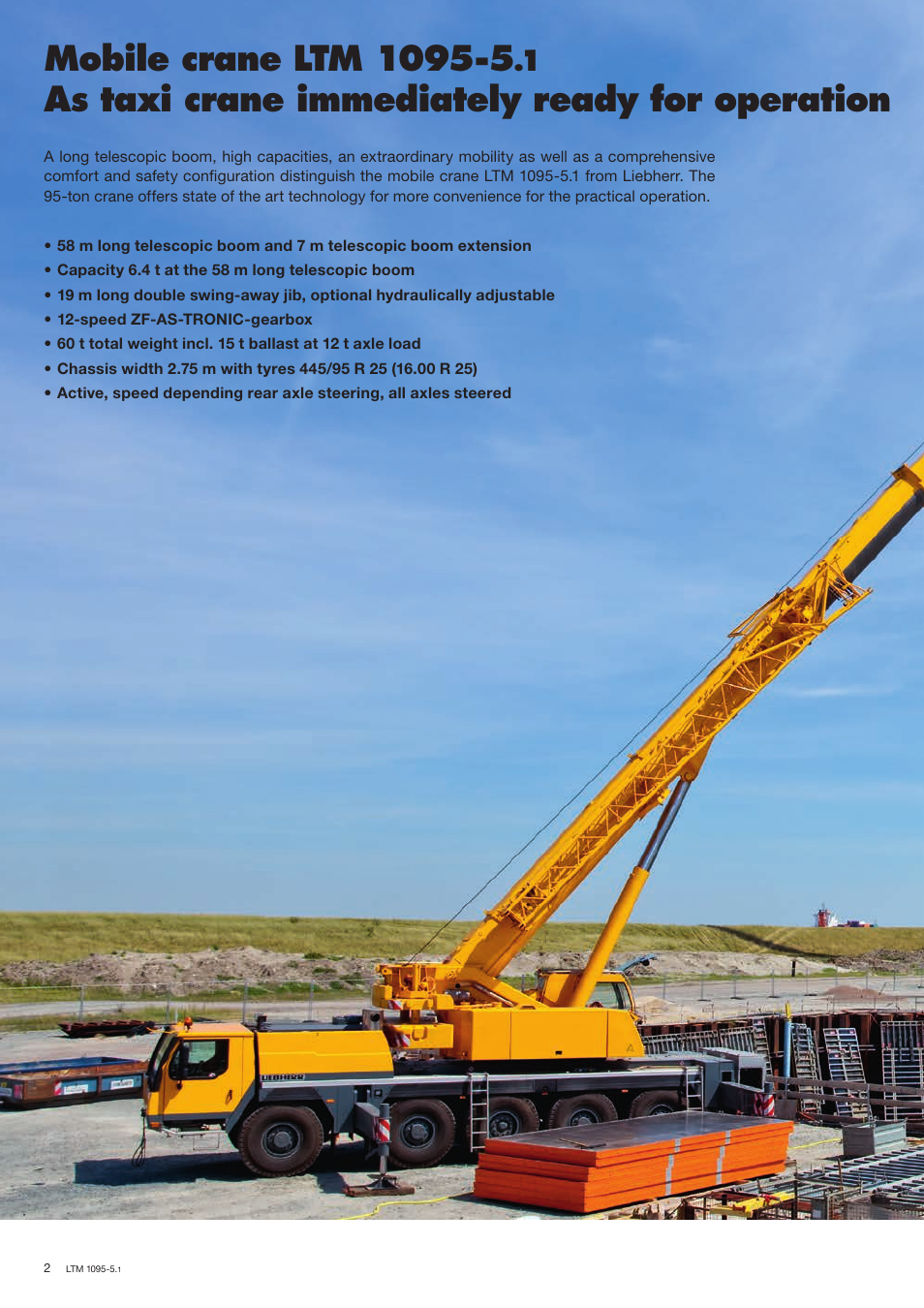 As taxi crane immediately ready for operation | Liebherr LTM 1095-5.1 User Manual | Page 2 / 18