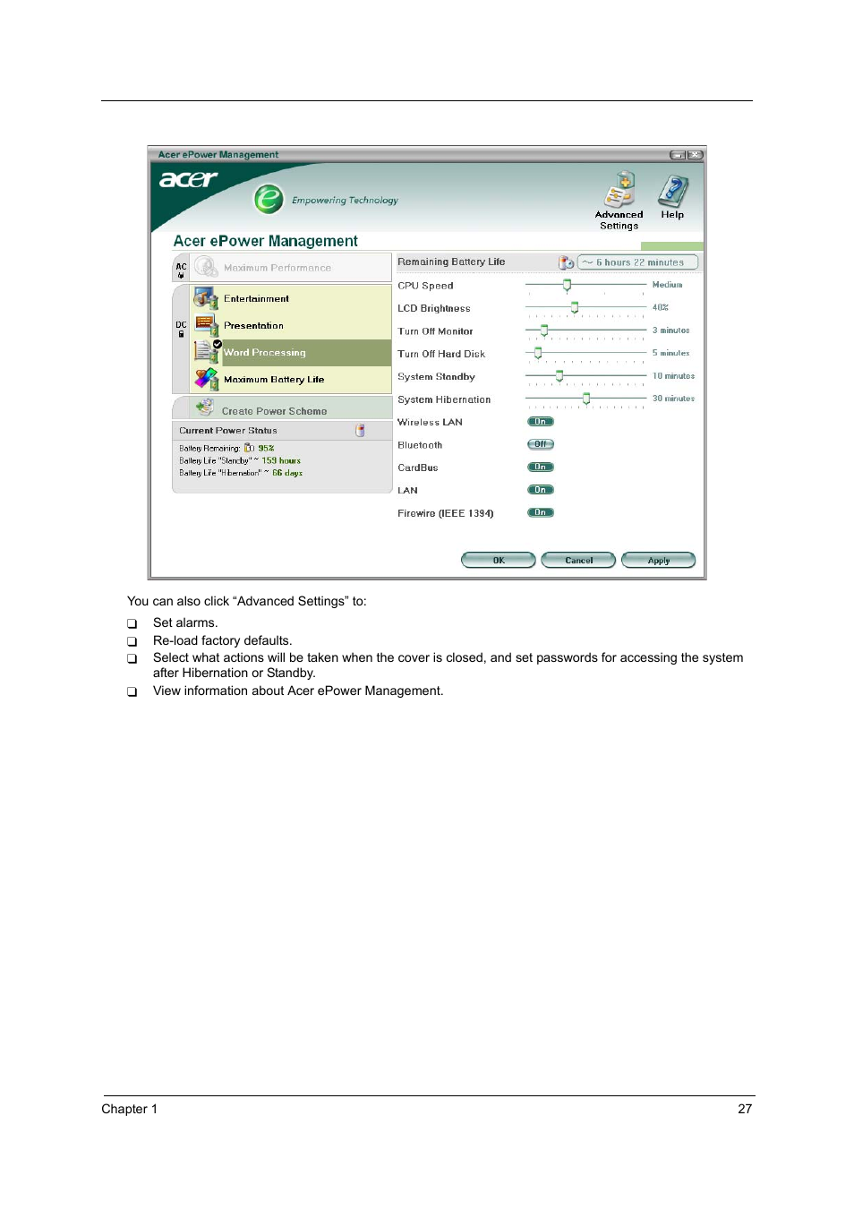 Acer 3620 User Manual | Page 35 / 108