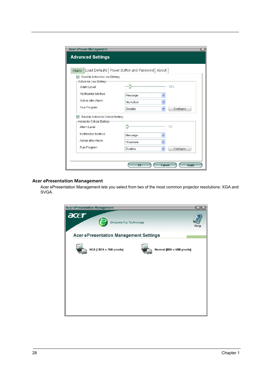 Acer 3620 User Manual | Page 36 / 108