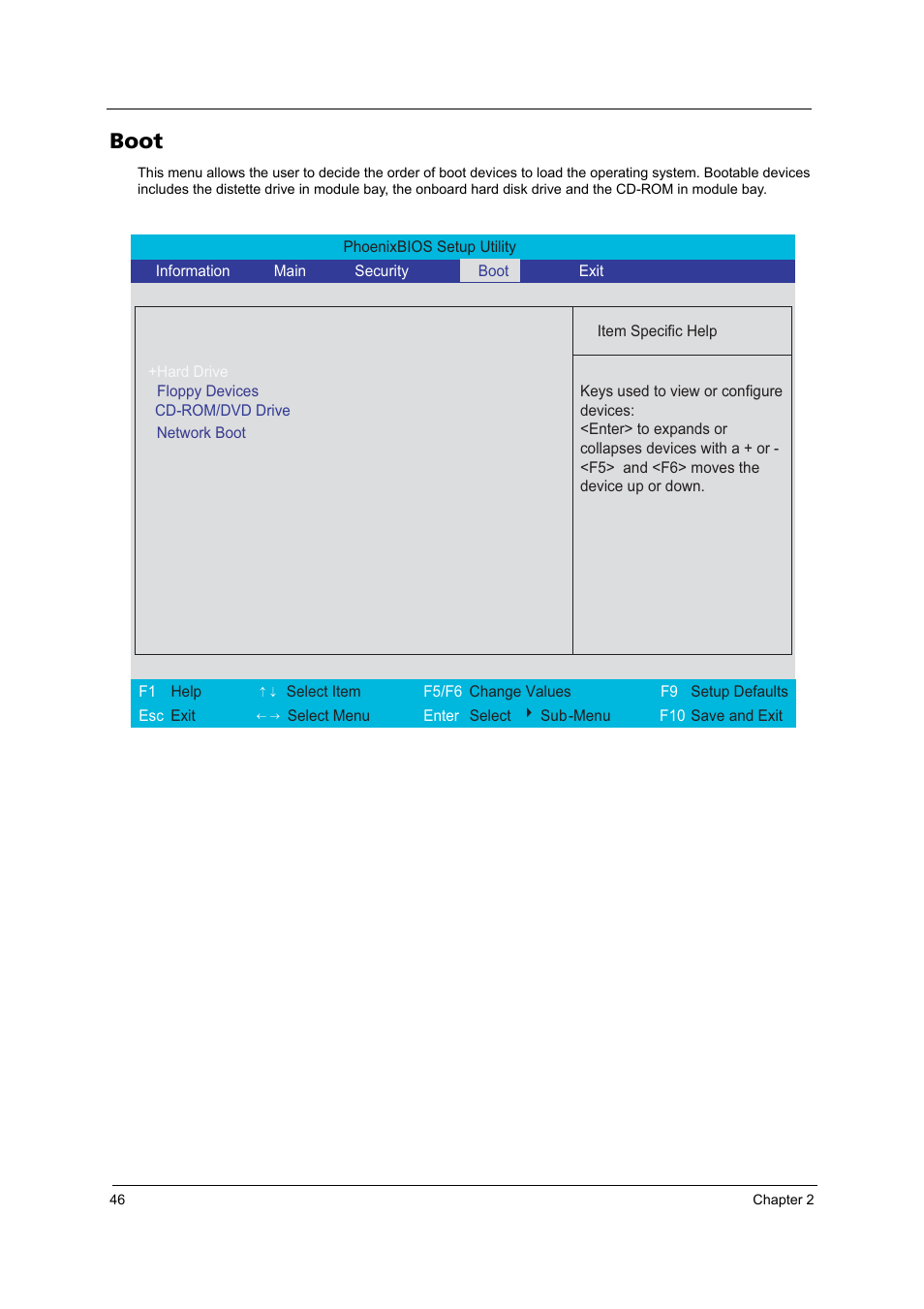 Boot | Acer 3620 User Manual | Page 54 / 108
