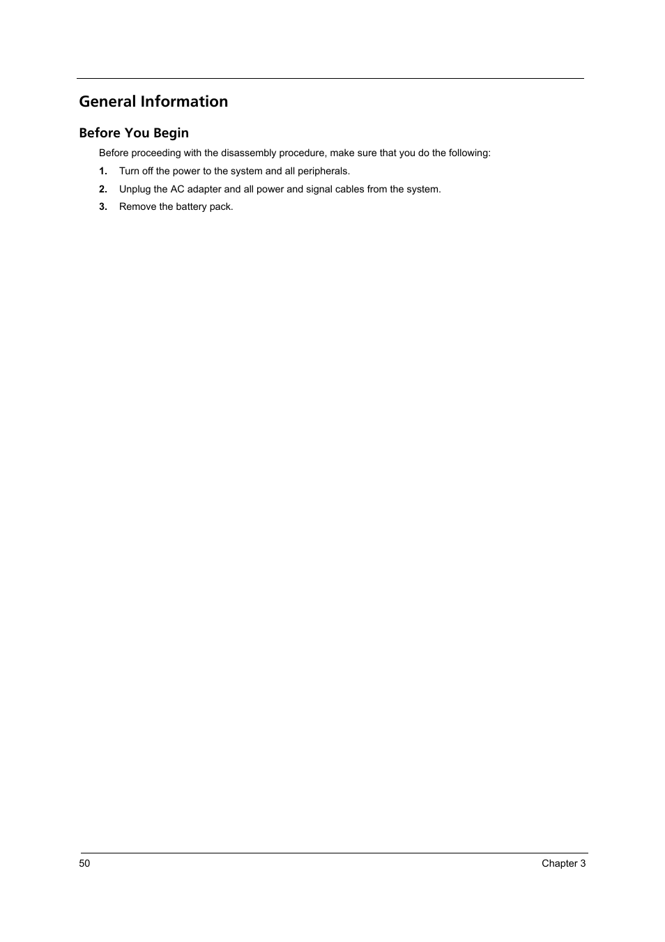 General information, Before you begin | Acer 3620 User Manual | Page 58 / 108