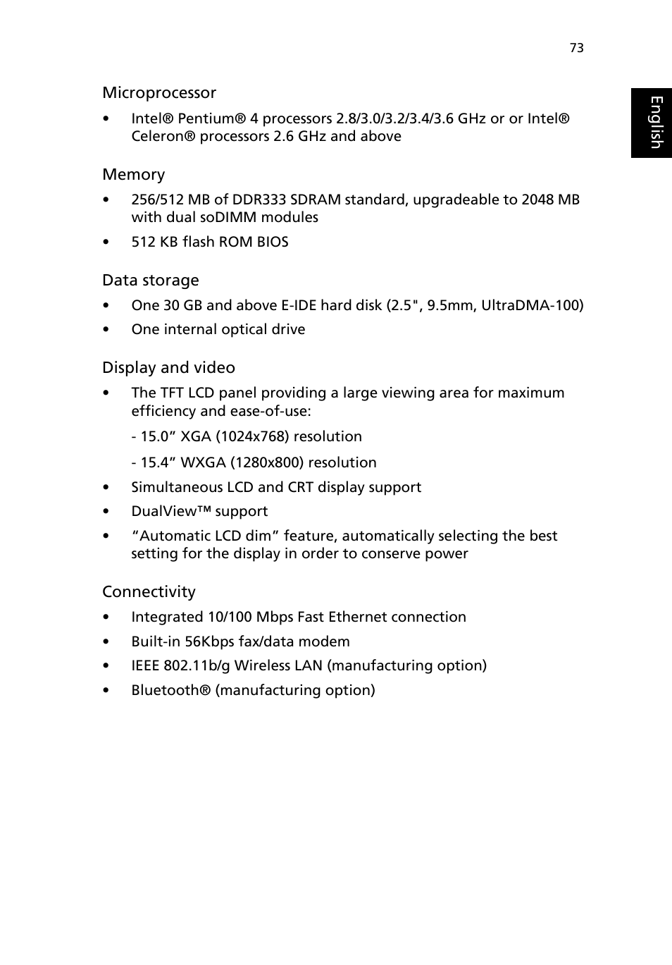 Acer 2200 Series User Manual | Page 83 / 105