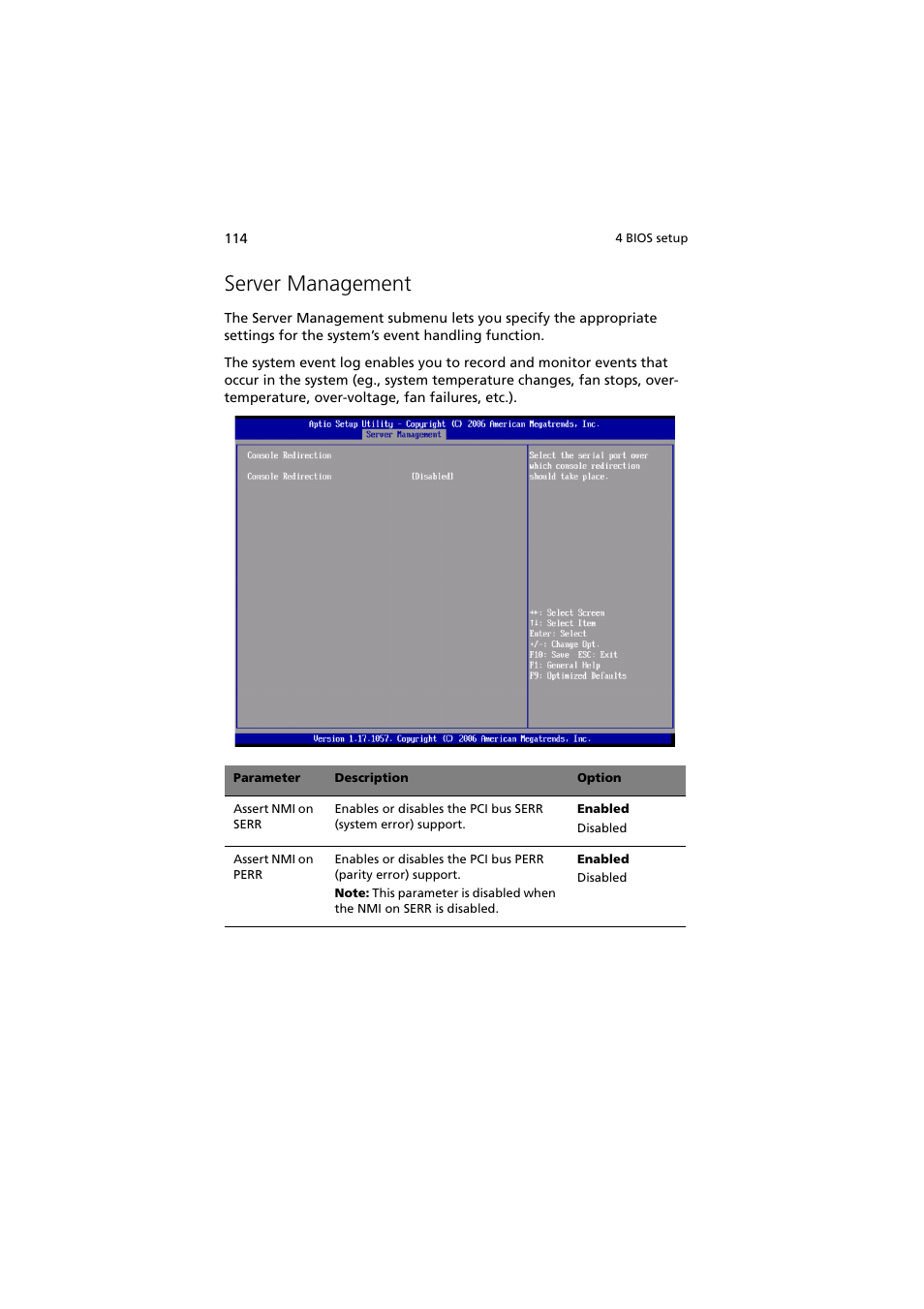 Server management | Acer Network Device Altos R520 User Manual | Page 124 / 184