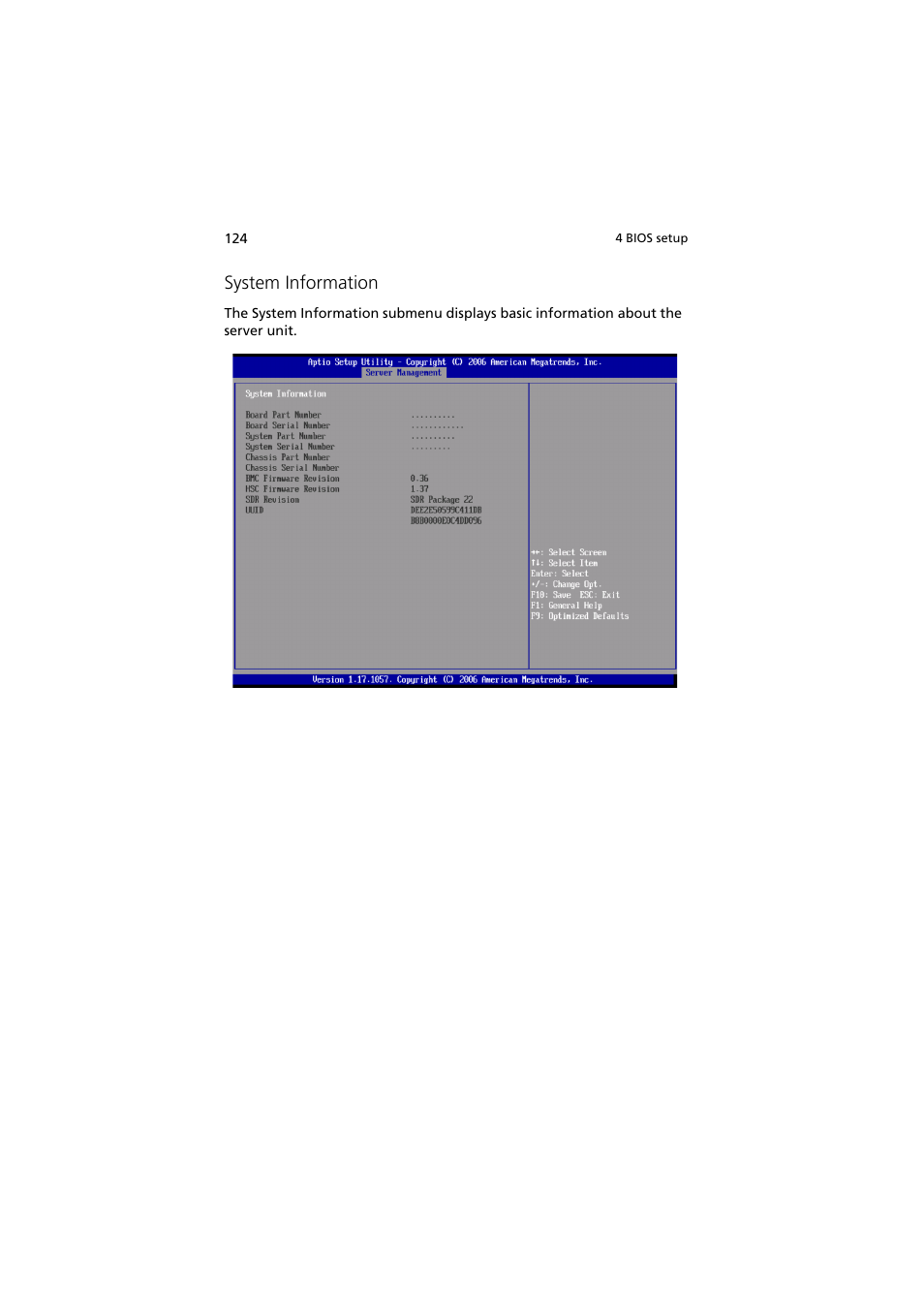 System information | Acer Altos R720 Series User Manual | Page 134 / 186