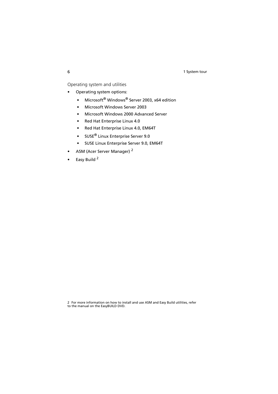 Acer Altos R720 Series User Manual | Page 16 / 186