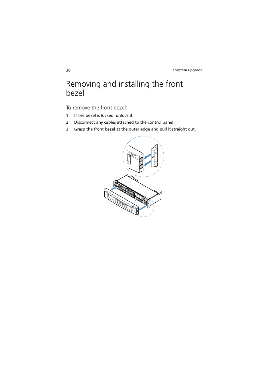 Removing and installing the front bezel | Acer Altos R720 Series User Manual | Page 48 / 186