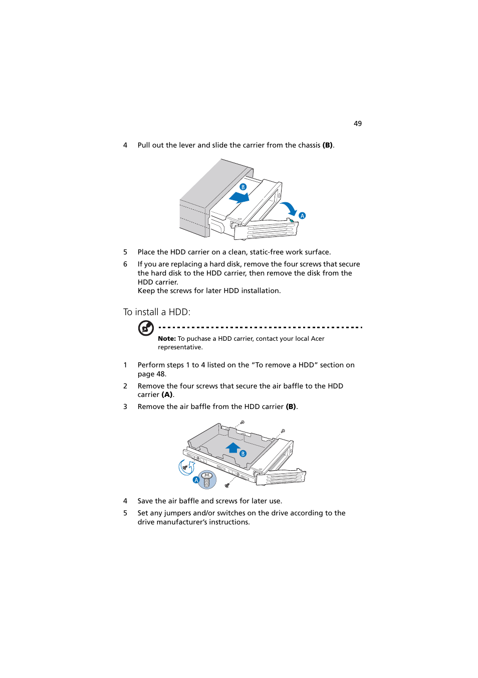 Acer Altos R720 Series User Manual | Page 59 / 186