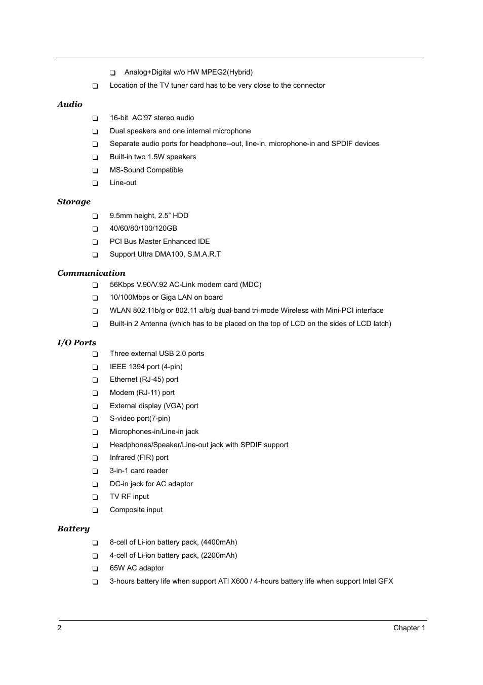 Acer 5510 User Manual | Page 8 / 105