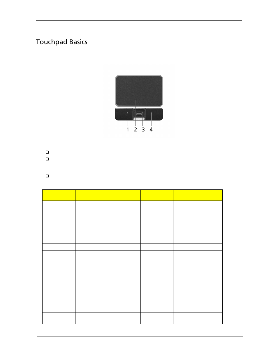 Touchpad basics | Acer 5220G User Manual | Page 21 / 180