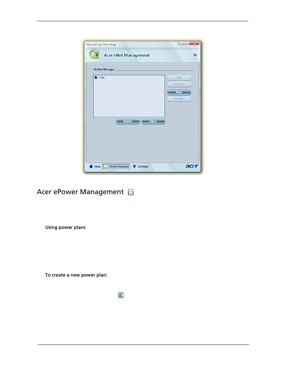 Acer epower management | Acer 5220G User Manual | Page 29 / 180