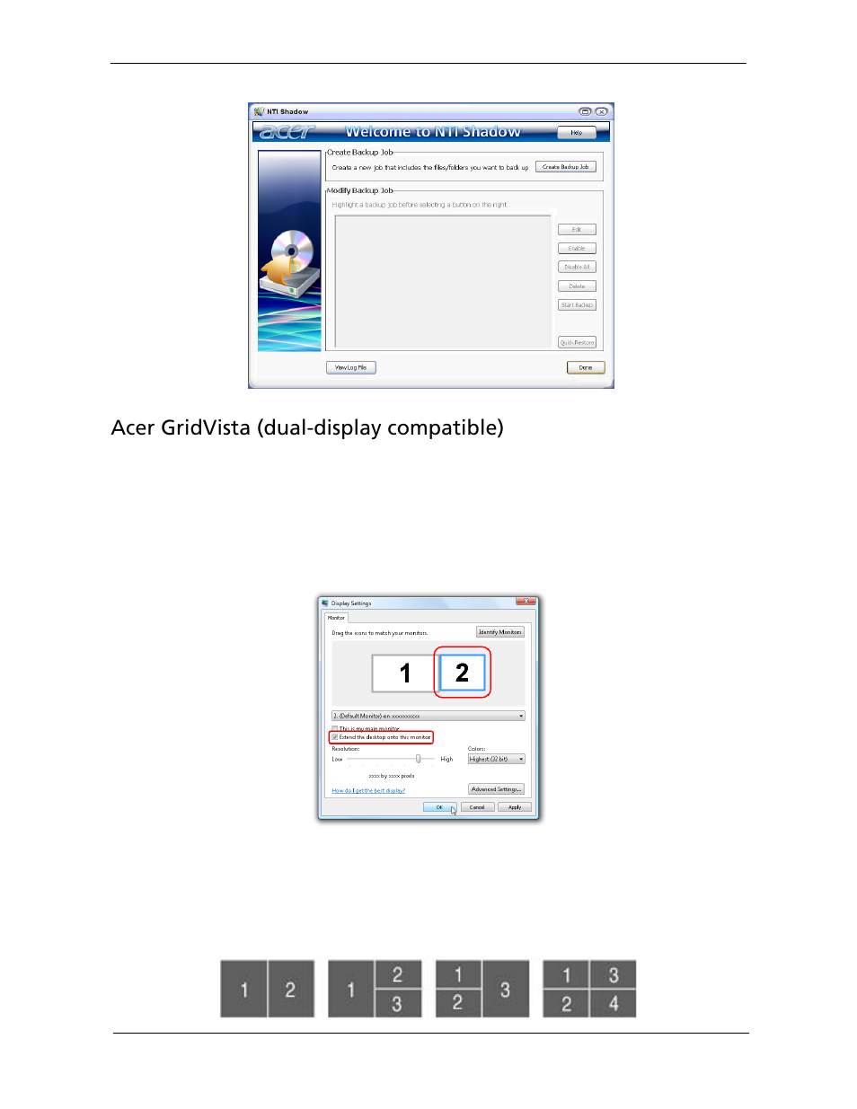 Acer gridvista (dual-display compatible) | Acer 5220G User Manual | Page 37 / 180